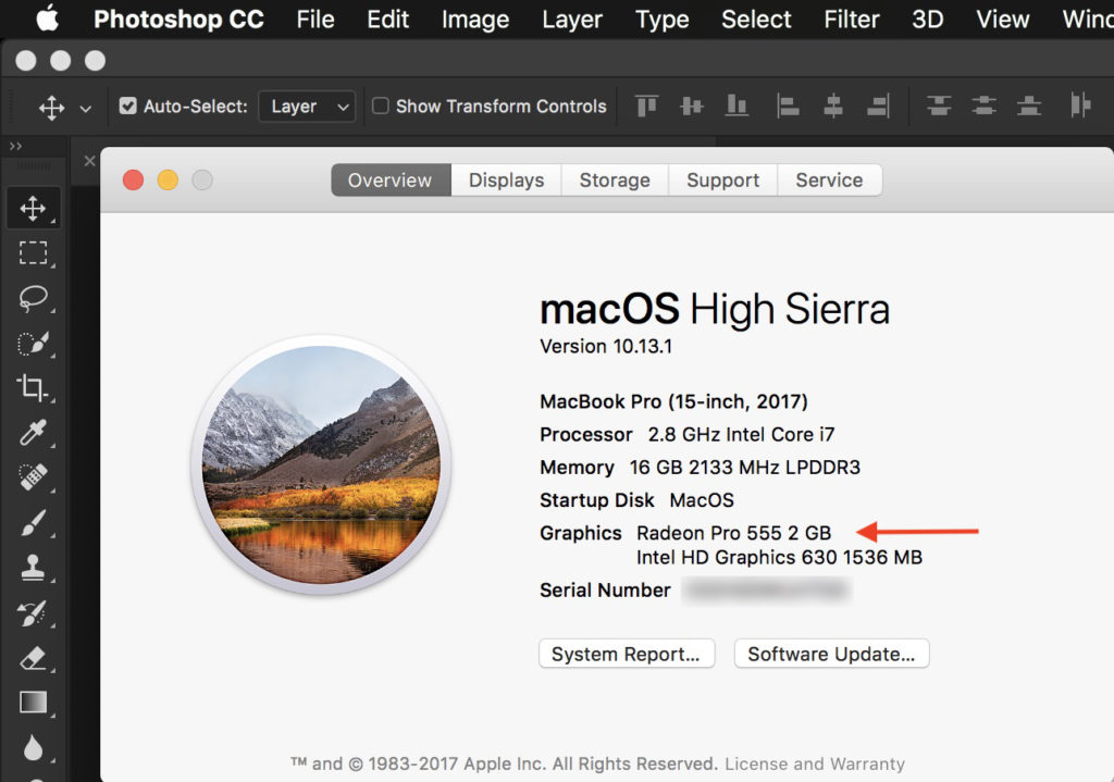 where to see video card memory for mac